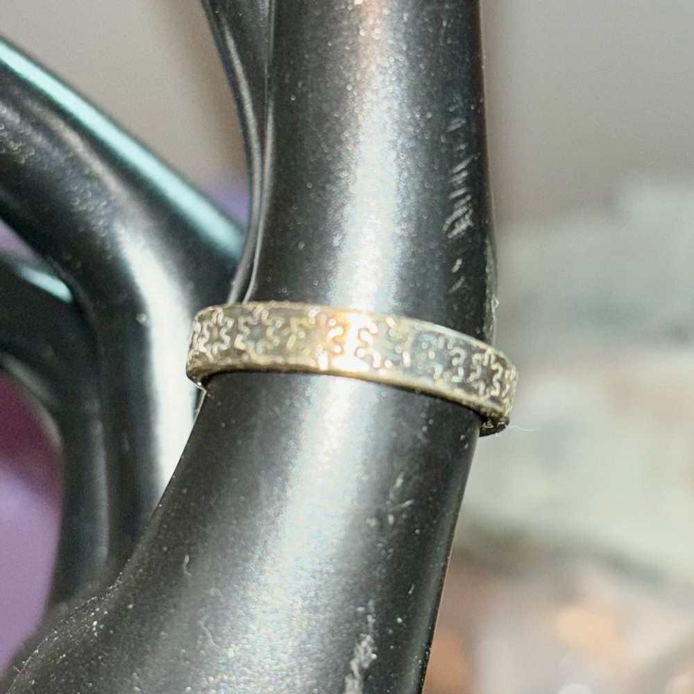 Sterling Silver “C Stack” Signed Ring With Little… - image 3